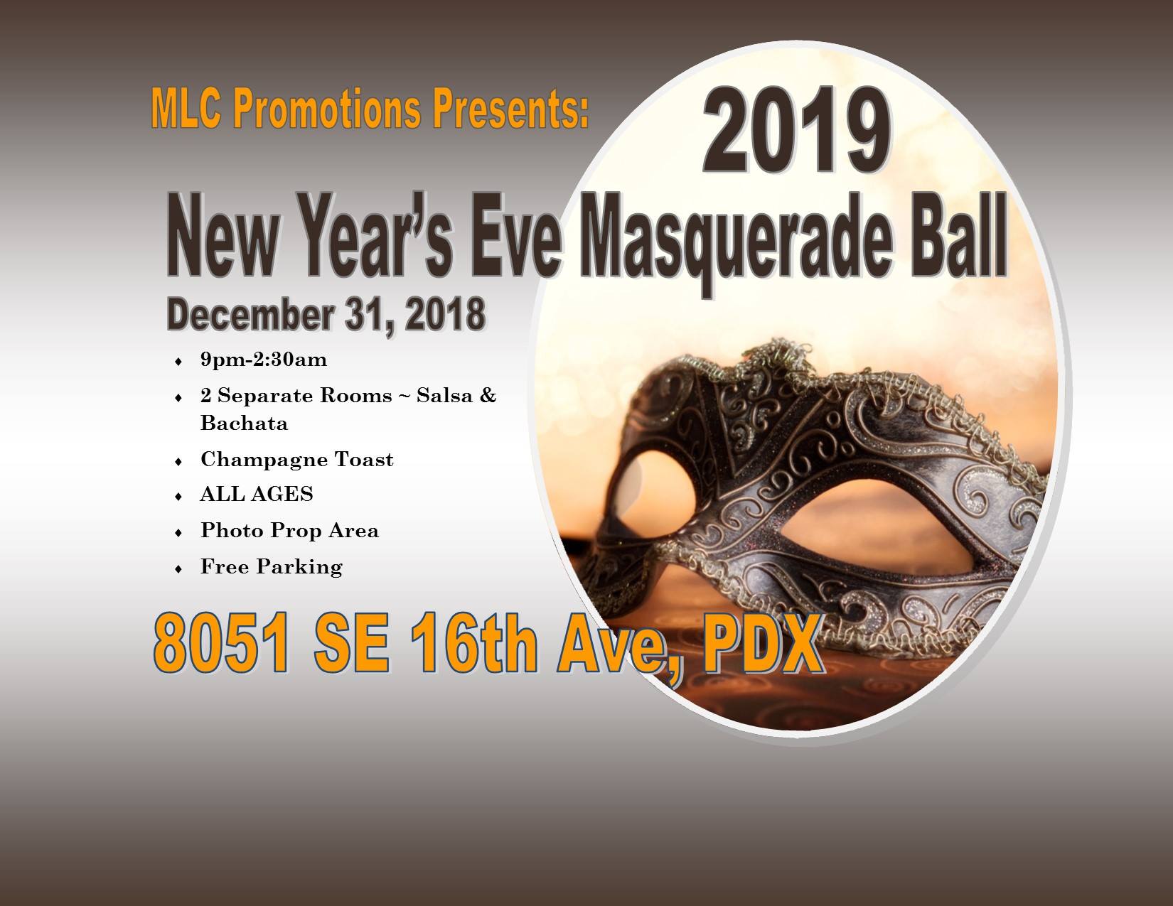 New Year’s Eve Masquerade Ball~ Latin Style